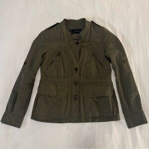 Zara Basic Olive Green Military Jacket